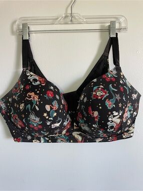 Torrid Curve Sink or Swim Tattoo print wireless bra. Size 44DDD padded comfy